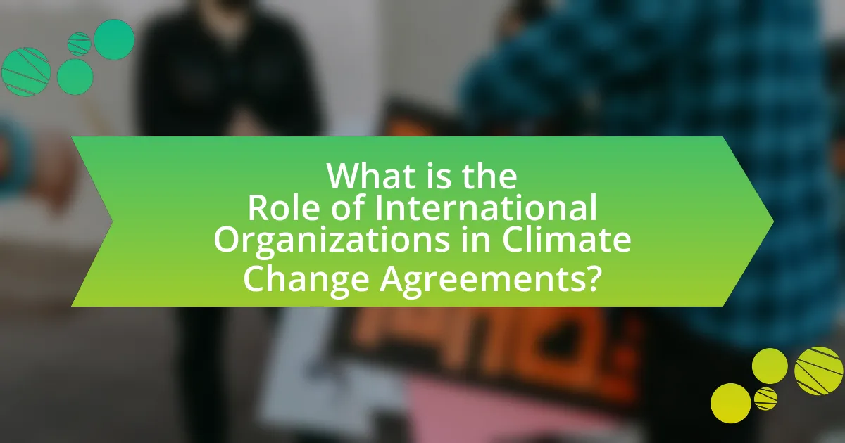 What is the Role of International Organizations in Climate Change Agreements?